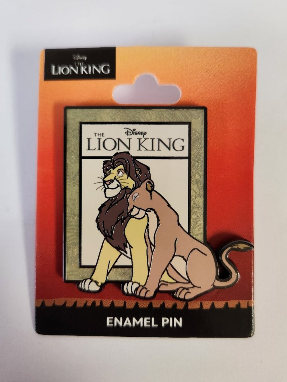 Disney Lion King Simba & Nala Pin Authentic Enamel Pin New On Card
